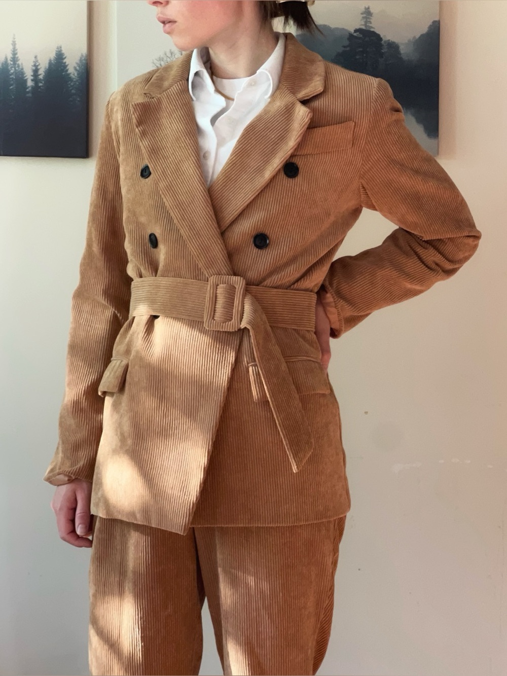 Love Moschino 2 pcs Vintage suit Cotton Corduroy size 38 - Picture 1 of 12